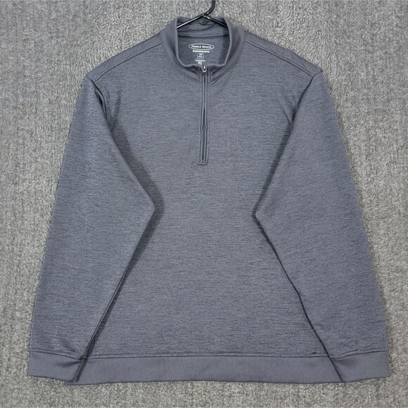 Pebble Beach Performance 1/4 Zip Mens XL Gray Activewear Golf Shirt Pullover - Picture 1 of 11